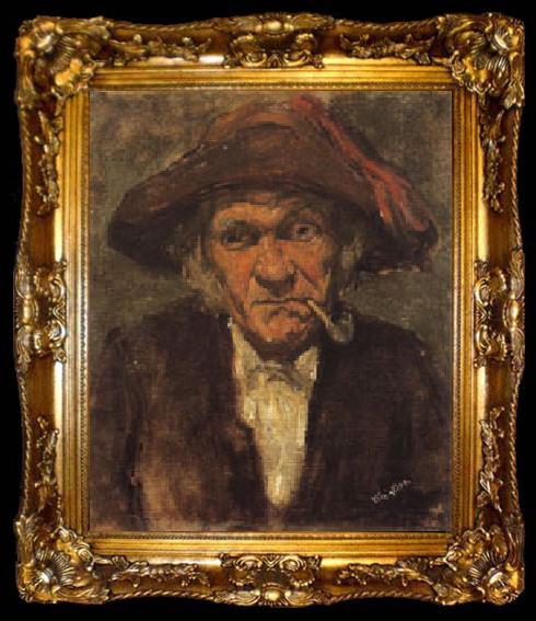 framed  James Abbott McNeil Whistler Man with a Pipe, ta009-2